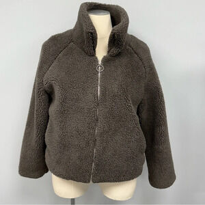 NWT Haily’s Love Jacket XXL Gray Teddy Bear Sherpa Penny Land Boho Lana 2X NEW